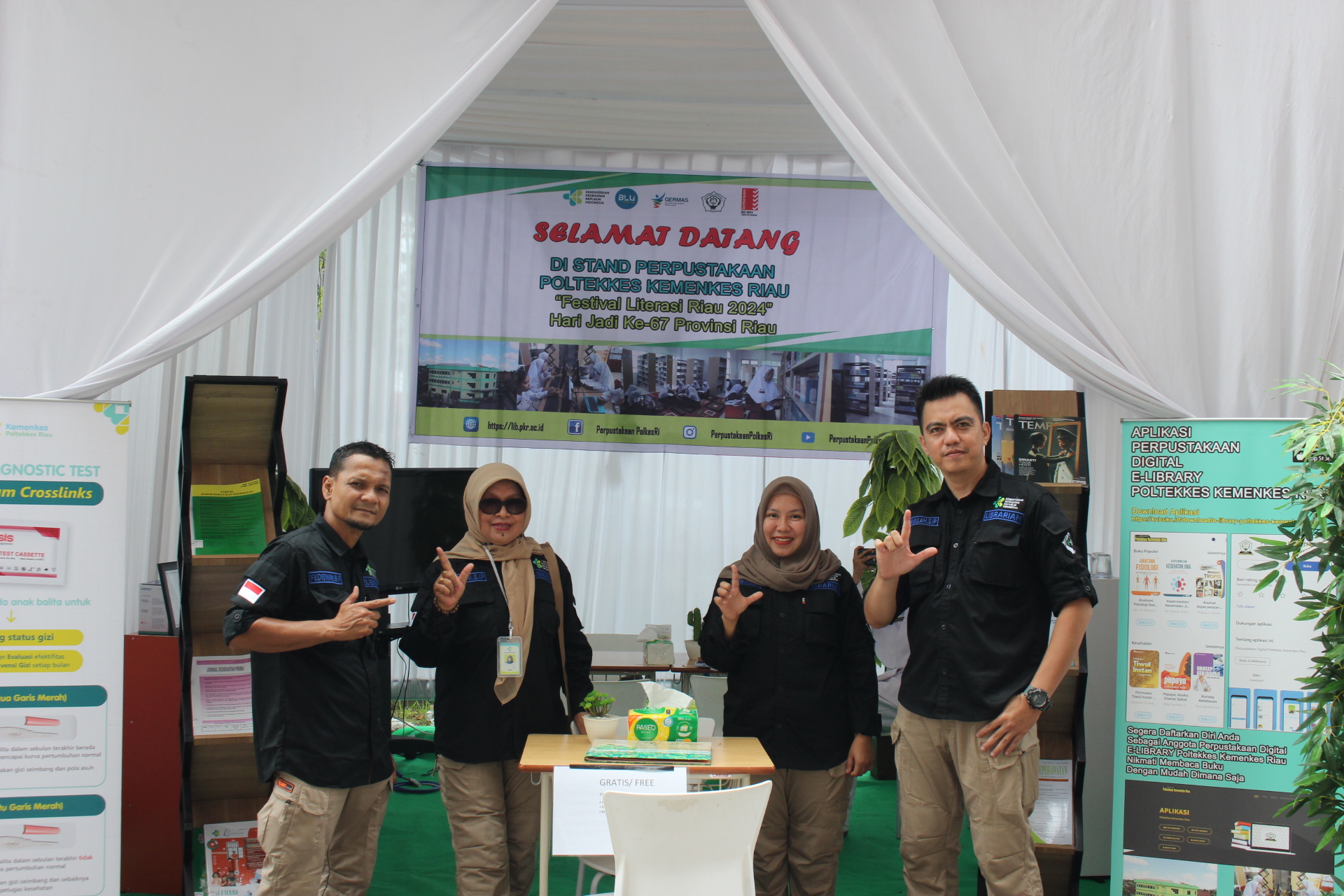 Perpustakaan Poltekkes Kemenkes Riau, Ikut serta dalam kegiatan Pameran Festival Literasi  Di Dinas Perpustakaan dan Kearsipan Provinsi Riau.