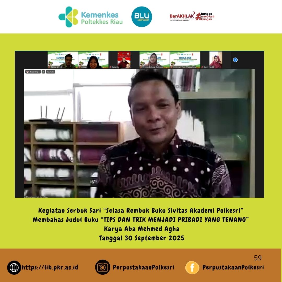 Serbuk Sari Bahas Buku Tips dan Trik Menjadi Pribadi Yang Tenang (30/09/2025)