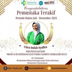 Citra Indah Syafira /Pemustaka Teraktif Kampus Indragiri Hulu Bulan Juli-Desember 2025