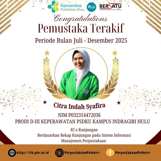 Citra Indah Syafira /Pemustaka Teraktif Kampus Indragiri Hulu Bulan Juli-Desember 2025